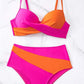 Pink & Orange Twist Bikini