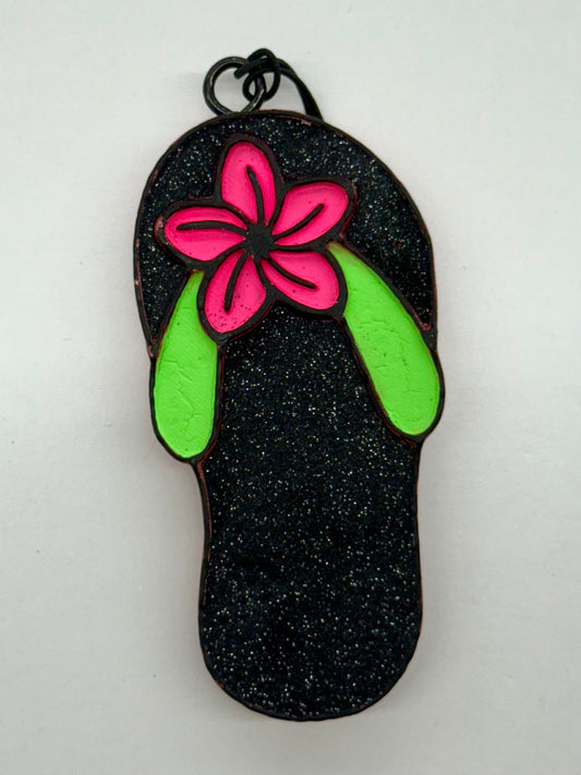 Sparkle Flip Flop Car Freshie - Caribbean Escape
