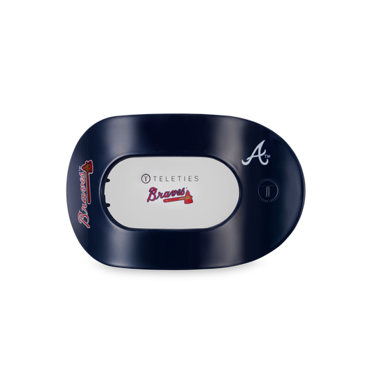 Flat Round Hair Clip | Medium | Atlanta Braves