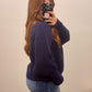 Navy Airy Dolman Sweater