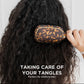 TELETIES Tortoise Detangler Hair Brush for Medium Hair