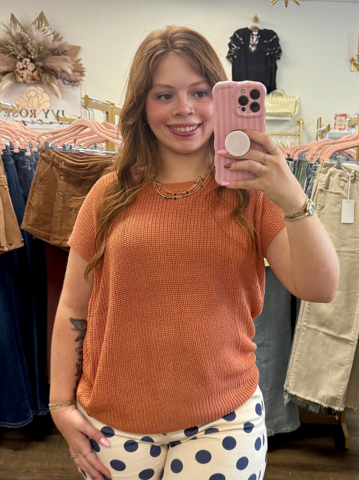Clay Light Weight Sweater Top