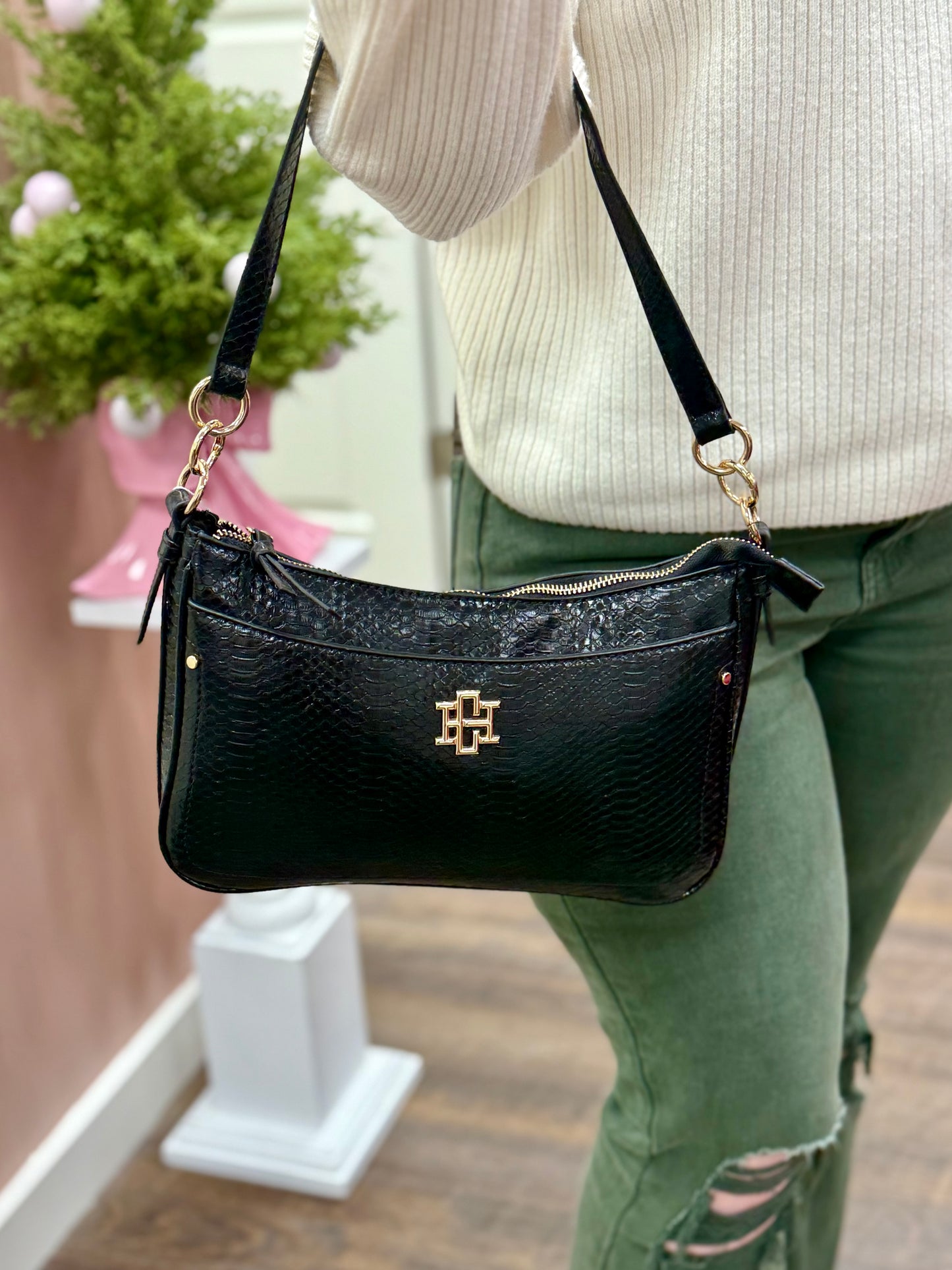 Black Paxton Crossbody