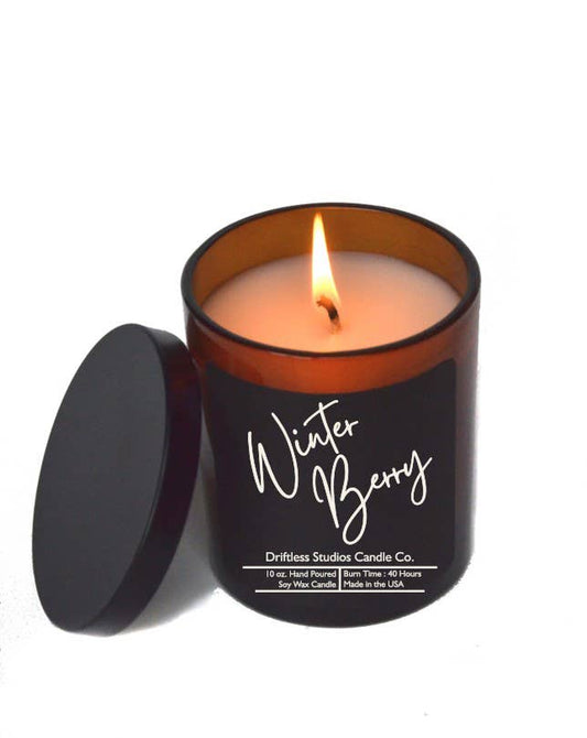 Winter Berry 10oz Soy Wax Candle with Lid