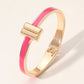 Fuchsia Metal Bar Hinged Bangle Bracelet