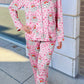 Pink Santa Snowflake Pajama Set