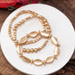 Worn Gold Tone Bracelet Set