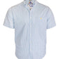 SS Blue Stripe Button Up Top