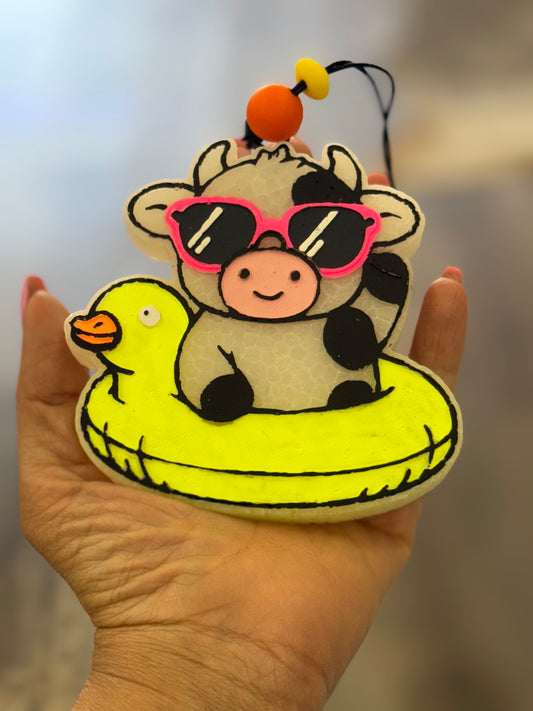 Cow Summertime Car Freshie- Jake