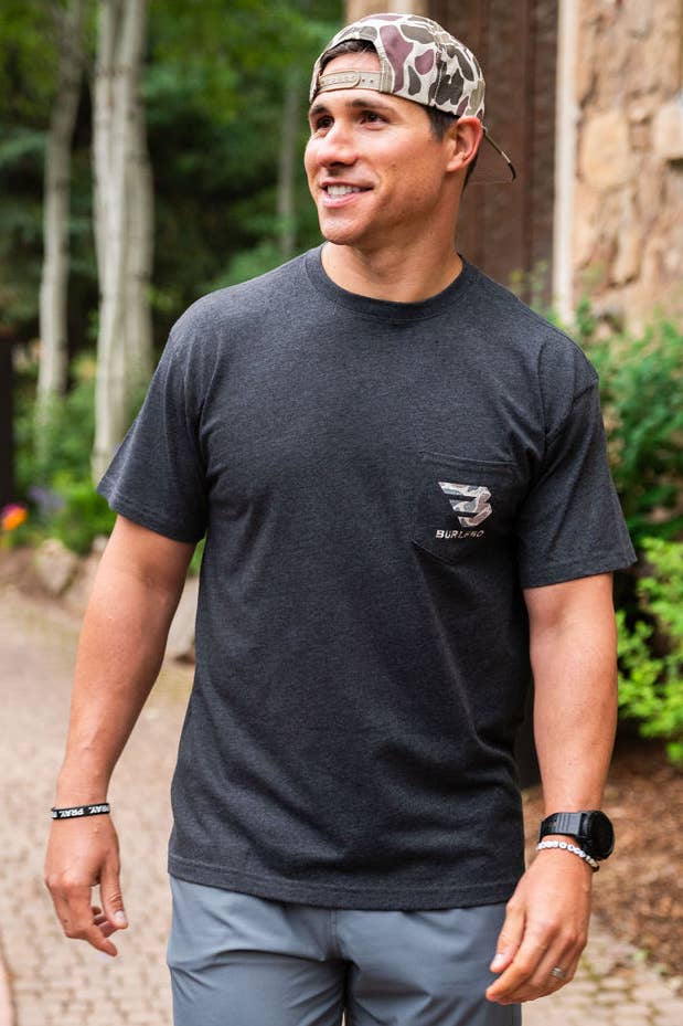 Black Classic Deer Camo Sig Logo Tee