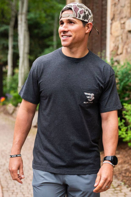 Black Classic Deer Camo Sig Logo Tee