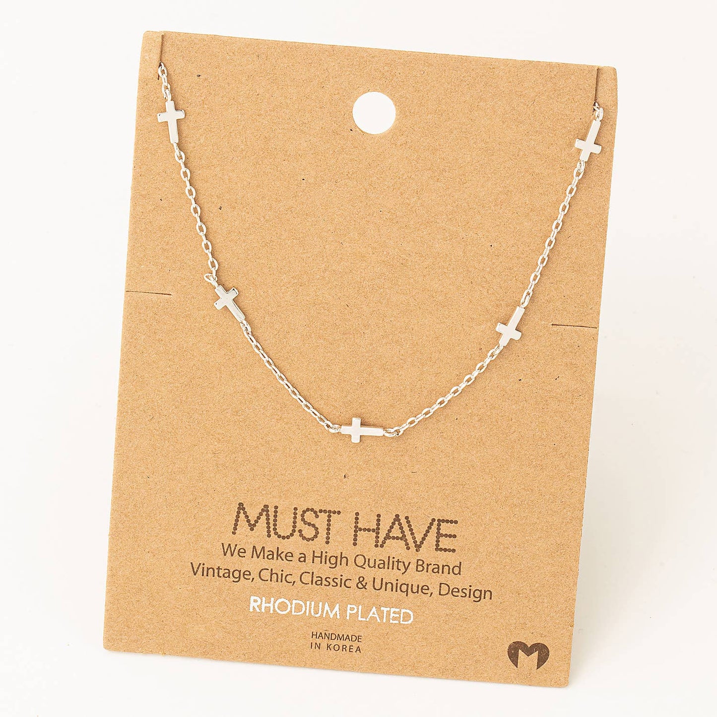 Silver Dainty Cross Necklace