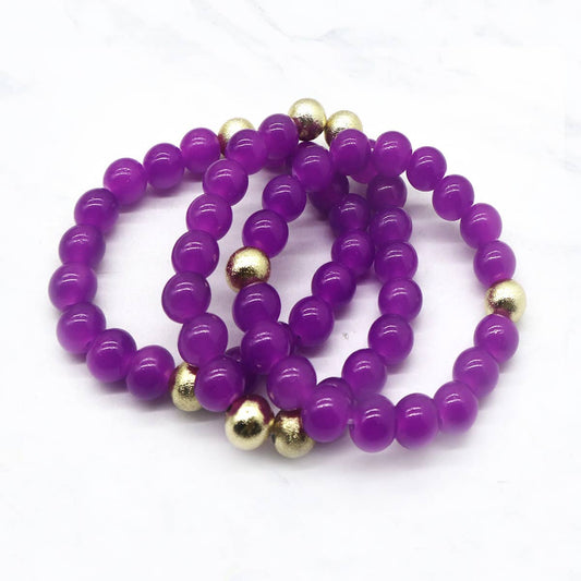 Multi Stretch Bracelet: Purple
