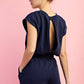 Navy Open Back Romper