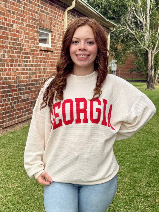 Cream GA Graphic Light Sweatshirt