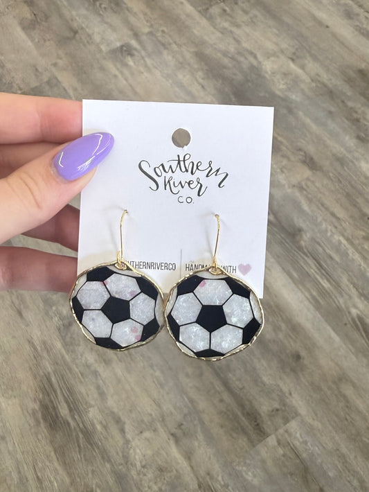 Soccer Ball Acrylic Dangles