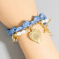 Denim Charm Knotted Bracelet