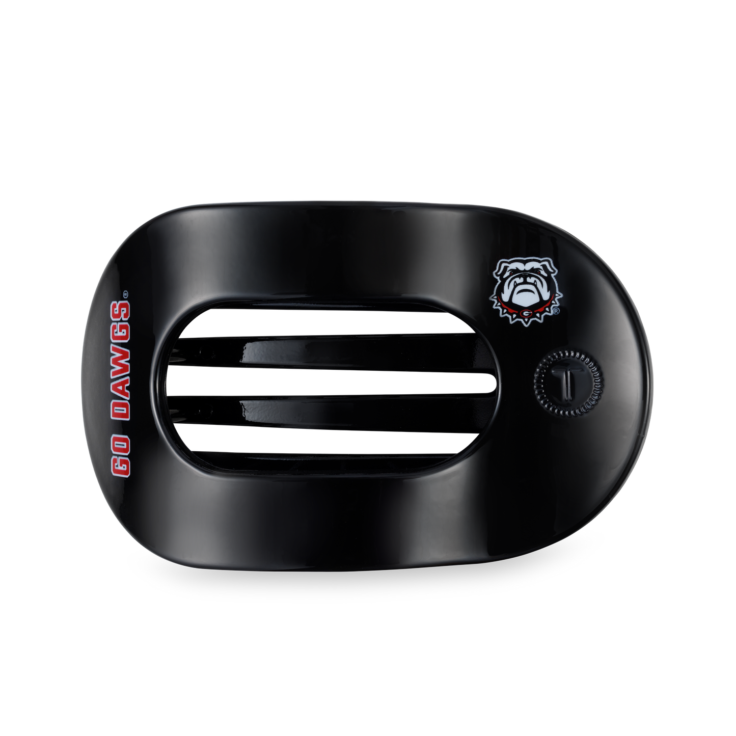 Flat Round Hair Clip | Large | Go Dawgs!