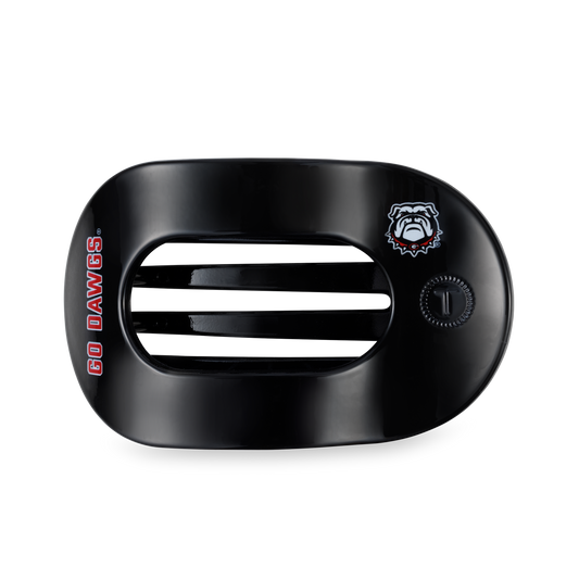 Flat Round Hair Clip | Large | Go Dawgs!