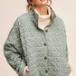 Soft Quilted Fall Winter Jacket / Sage