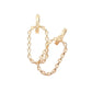 Gold Metal Oval Dangle Earrings