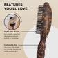 TELETIES Tortoise Detangler Hair Brush for Thick Hair