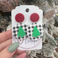 Plaid Christmas Tree Earrings