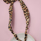 Leopard Scarf Heart Charm Necklace