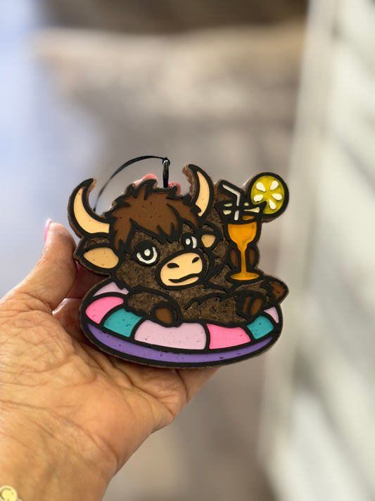 Cow Summer Car Freshie- Fancy Pants