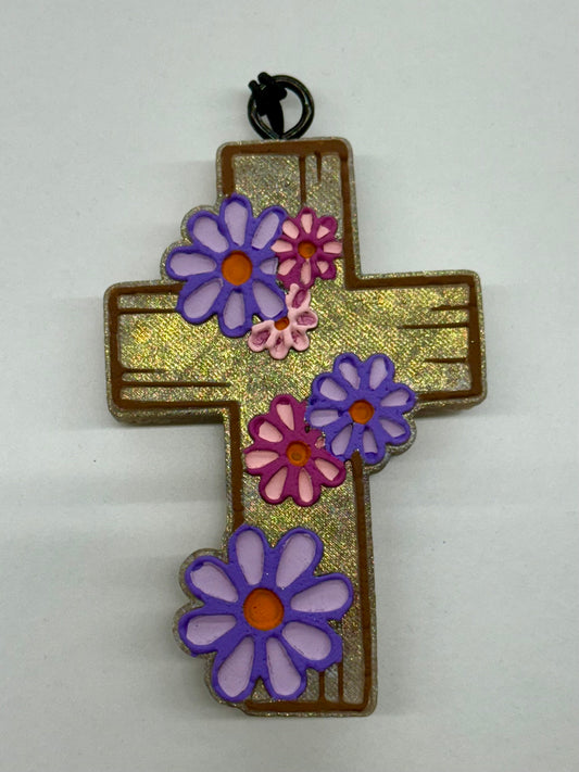 Daisy Cross Car Freshie - Sweet Grace