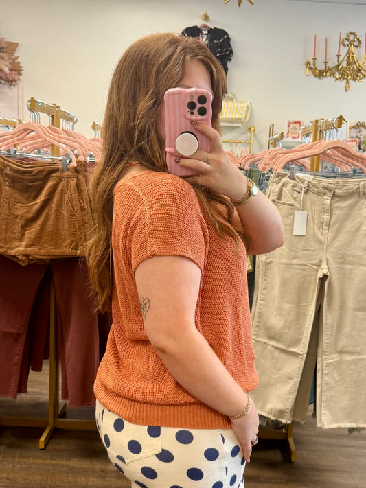 Clay Light Weight Sweater Top