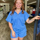 Blue Hoodie & Short Set