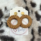 Tan Wicker Earring