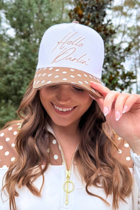Mocha & White Hello Darlin Hat