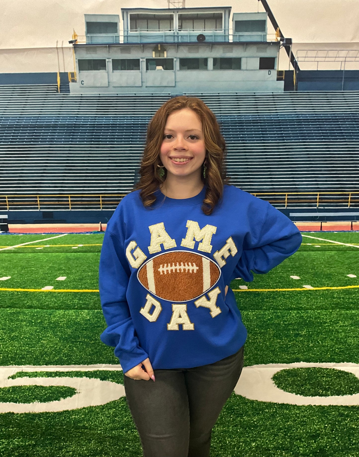 Game Day Football Chenille Sweatshirt