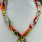 Orange Scarf Heart Charm Necklace