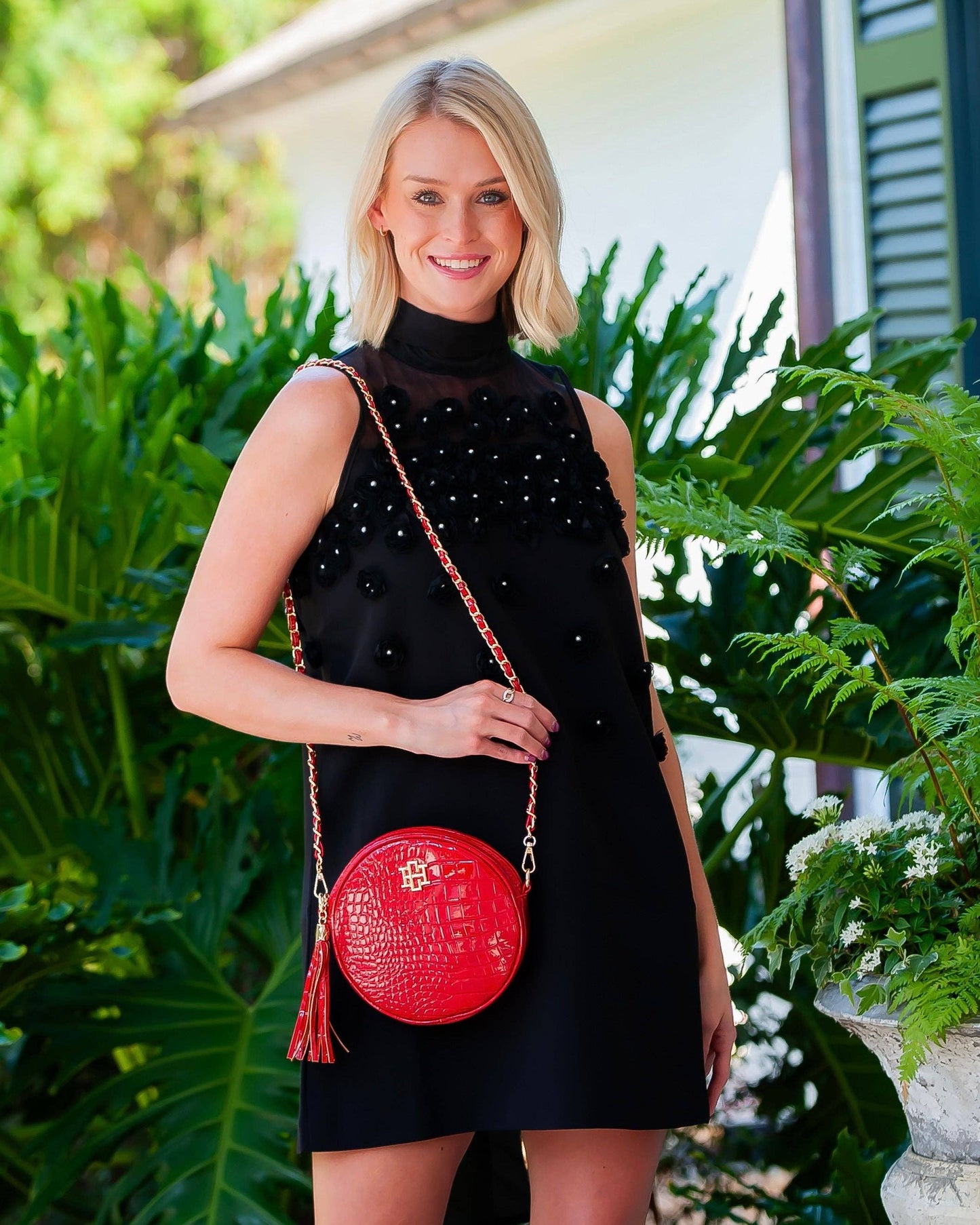 Red Patent Cece Circular Crossbody