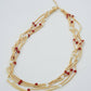 Red & White Multi Strand Necklace