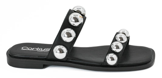 Corkys Catch a Buzz Black Sandal