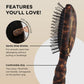 TELETIES Tortoise Detangler Hair Brush for Medium Hair