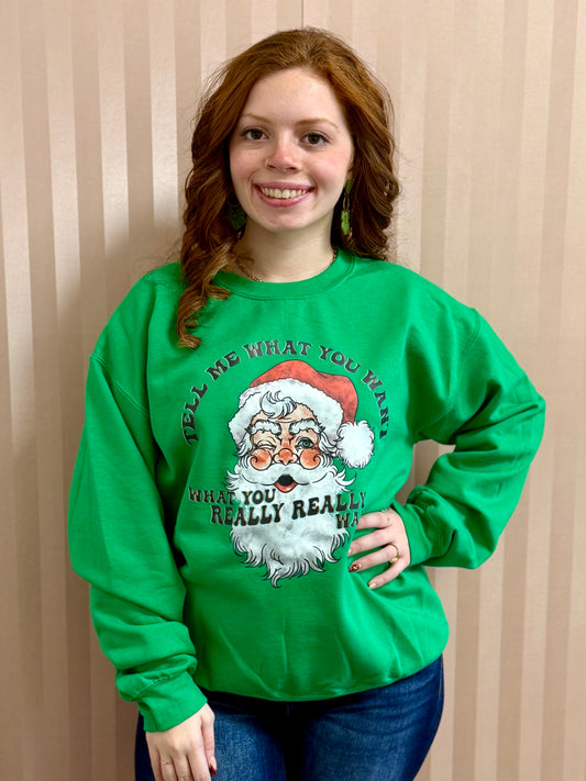 Tell Me What You Want Crewneck