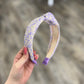 Purple & Natural Wicker Headband