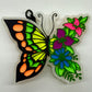 Neon Floral Butterfly Car Freshie - Butt Naked