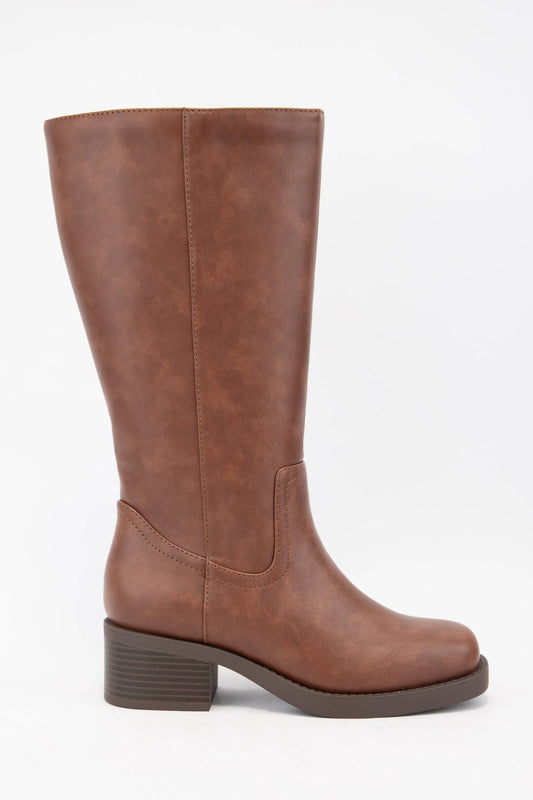 Brown Pull-On Riding Boots