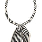 Ivory Stripe Print Scarf Necklace