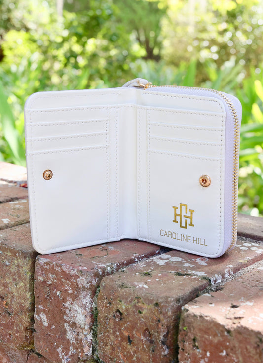 Cream Nadine Zippered Wallet