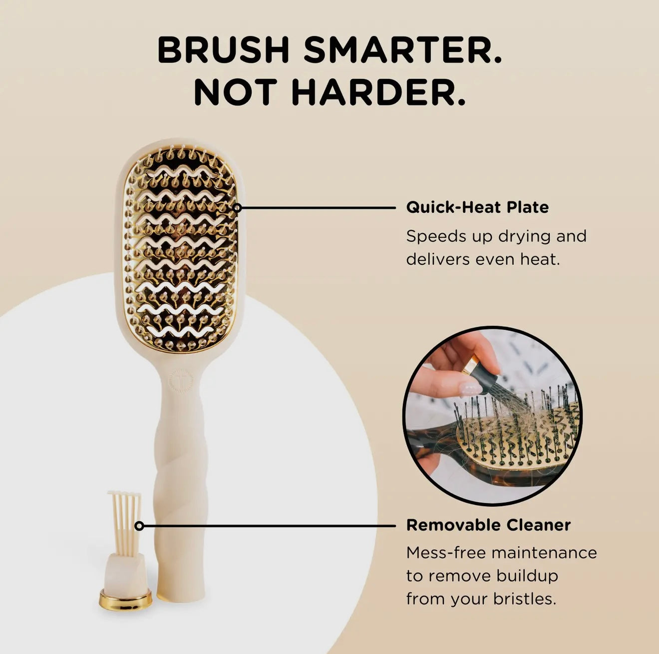 TELETIES Tan Vented Hair Brush