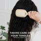 TELETIES Tan Detangler Hair Brush for Medium Hair