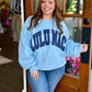 Light Blue & Navy Lulu Mac Polka Dot Sweatshirt