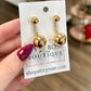 Gold Bead Dangle Earrings